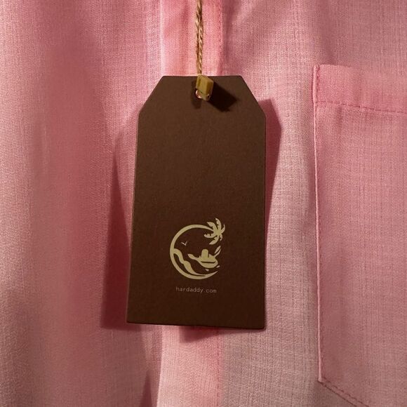 NWT Hardaddy Pink Ombré Short Sleeved Button Down Shirt - Picture 2 of 8